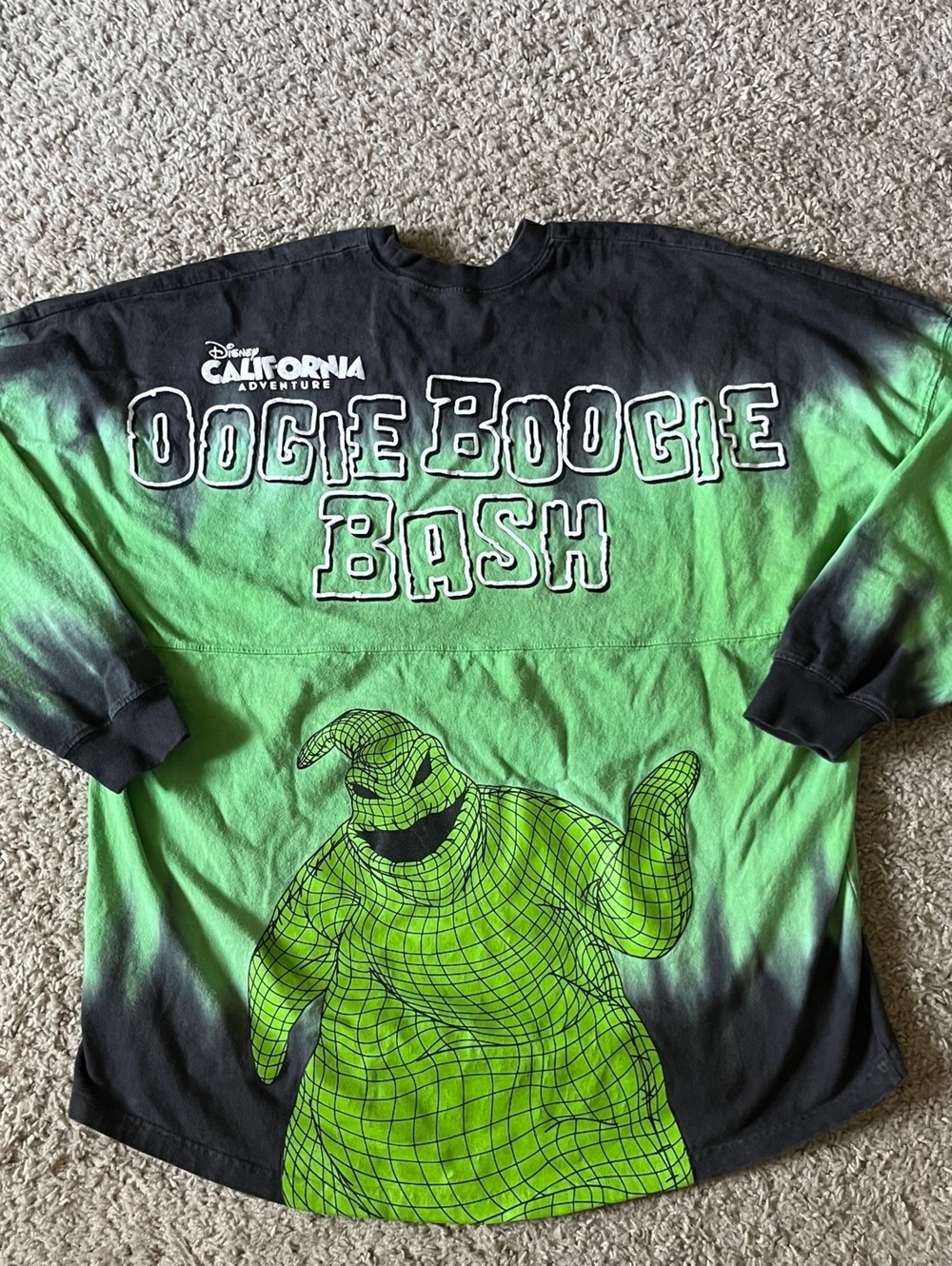 Disney Oogie Boogie Bash Halloween 2024 Black and Green Spirit Jersey XL